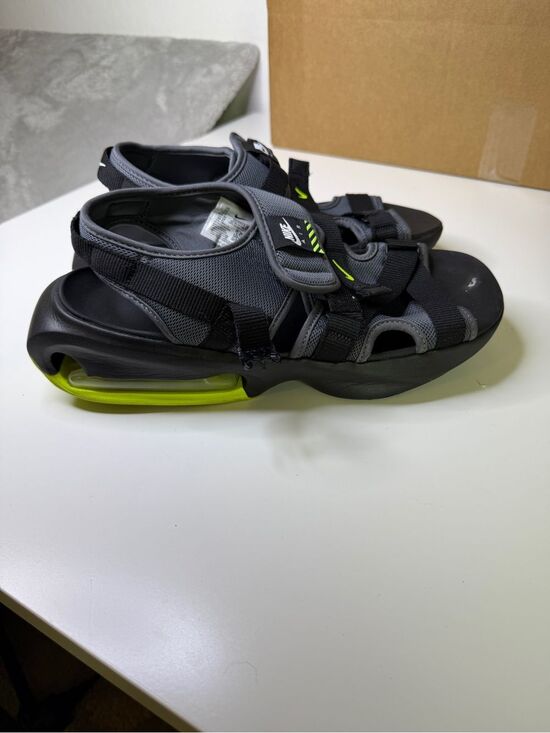Nike Air Max Sol Sandal in Black with Neon Green Accent 10